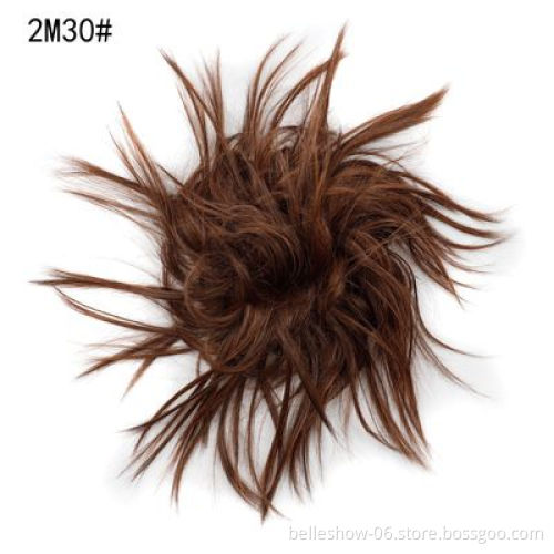 Xin Si Headwear accessories Synthetic curly elastic rubber band bun messy bun  wig bun